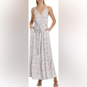 [NWOT] $198 SPLENDID Gisella Printed Tie-Waist Maxi Dress. Size Small